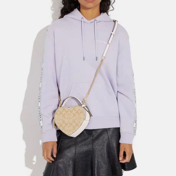 NWT COACH Heart Crossbody In Signature Canvas CJ450 Xbody Messenger Hand Bag - Picture 12 of 14
